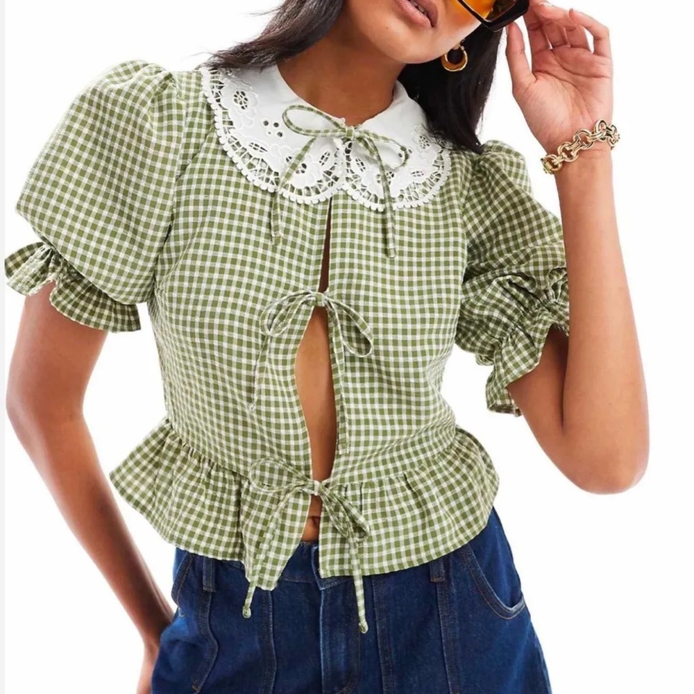 Miss Selfridge Gingham Top